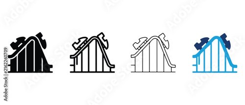 Obraz na płótnie broken histograms with gear icons representing data failure or system breakdowns