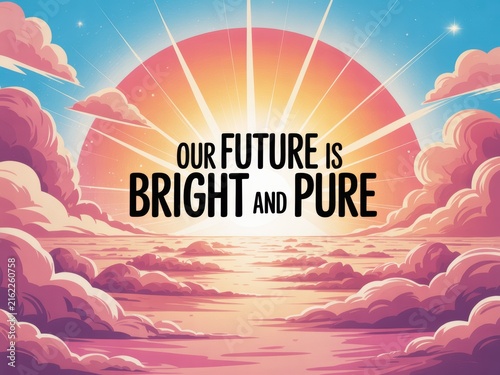Radiant sunlight illuminating a vast unblemished horizon with a quote - gigapixel high fidelity v2