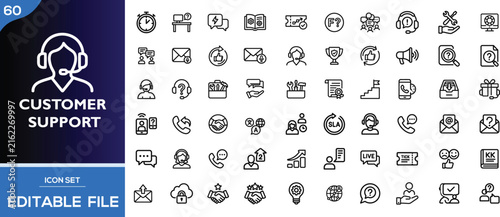 Canvas Print Collection of various ancient hieroglyphic symbols and mysterious abstract signs