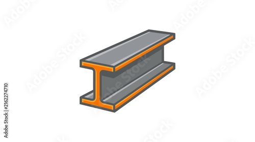 Obraz na plátne I-beam steel girder construction material icon