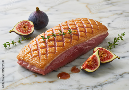 Roasted duck breast with figs and thyme