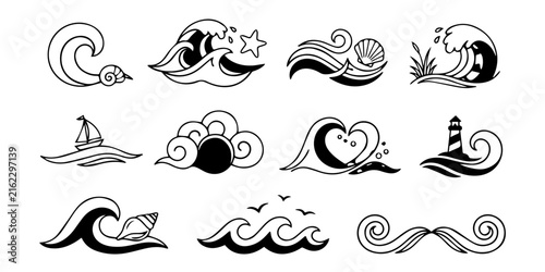 Seashell and Ocean Wave Coastal Collection