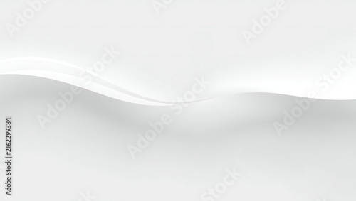 Abstract white background with smooth soft flowing waves and light shadows