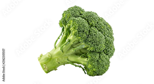 Принти на полотні Fresh green broccoli head isolated on a clean white background