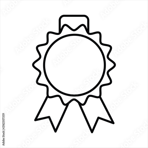 Award ribbon icon, vector illustration