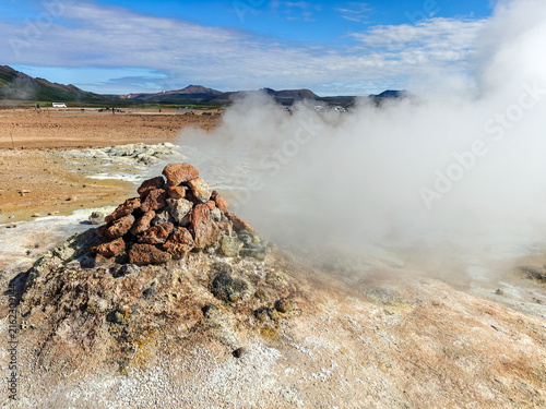 Canvastavla Steaming Fumarole Vent at Hverir Geothermal Area