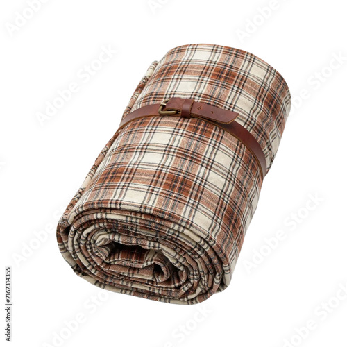 Rolled Picnic Blanket Isolated Cutout