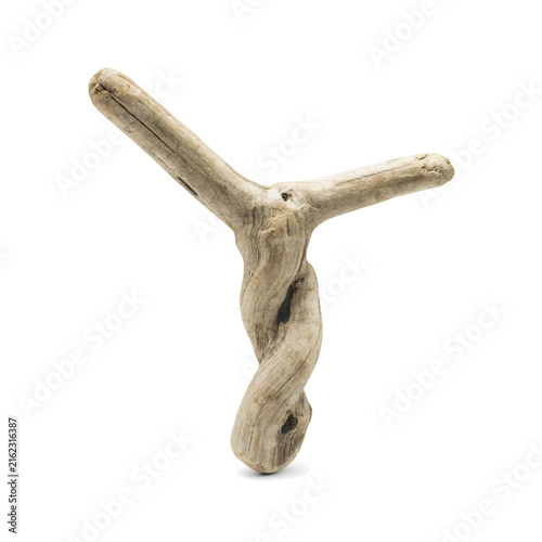 Weathered Driftwood Branch Isolated