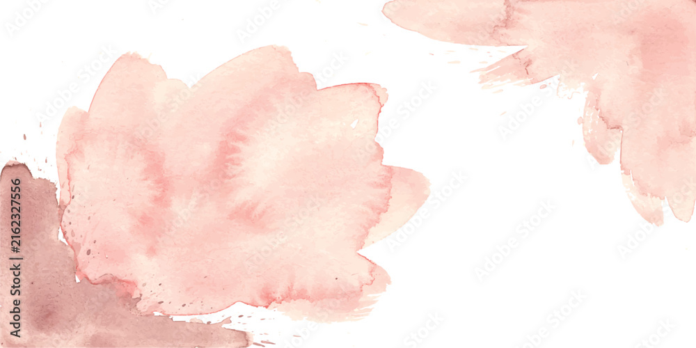 Fototapeta premium Soft light pink watercolor paint splash texture design element