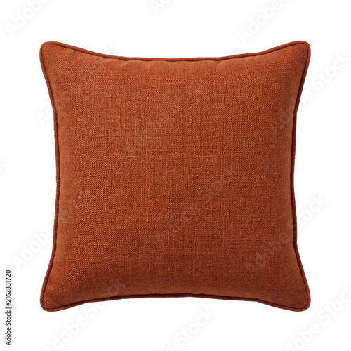 Terracotta Textured Throw Pillow Isolated on Transparent Background