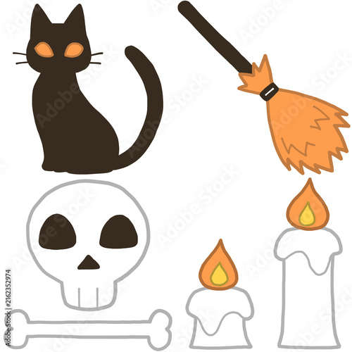 Obraz na płótnie ハロウィンのイラストセット