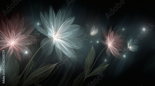 Fondo flores hechos con fractales