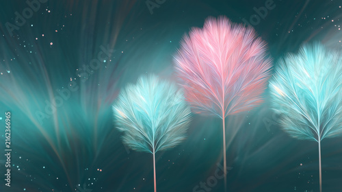 Fondo flores hechos con fractales