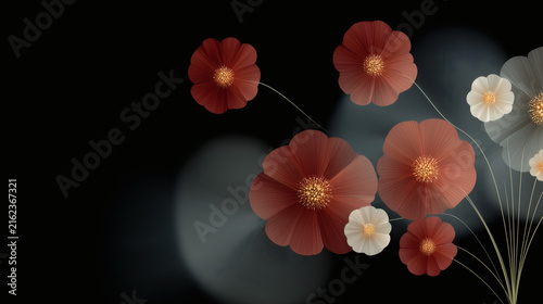 Fondo flores hechos con fractales