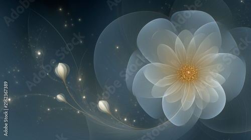 Fondo flores hechos con fractales
