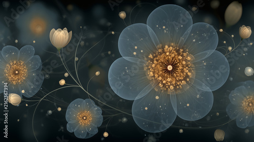 Fondo flores hechos con fractales