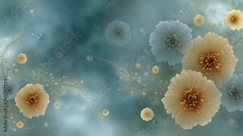 Fondo flores hechos con fractales