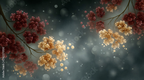 Fondo flores hechos con fractales