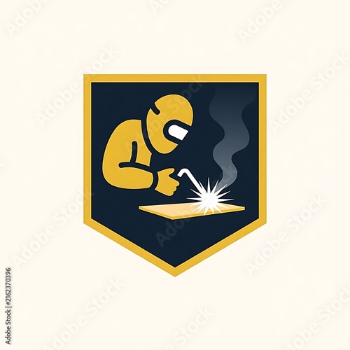 Welder Joining Metal Pieces With Controlled Sparks in Workshop