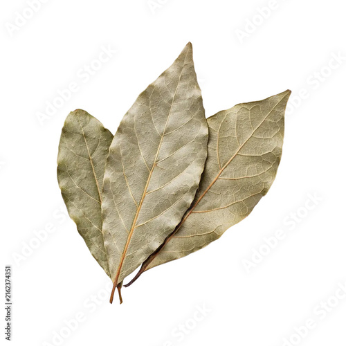 Dried Bay Leaves Isolated Cutout