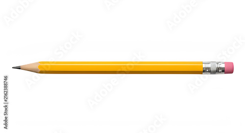 Close-up view of a yellow and black mechanical pencil with eraser