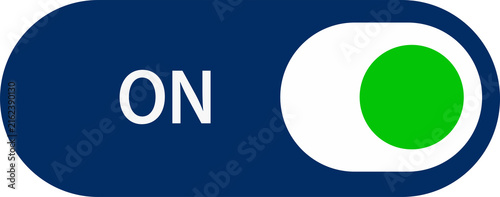 Foto Blue On Toggle Switch PNG, Green Active Indicator and Digital Control Symbol for