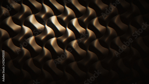 Obraz na plátně Dark abstract wavy relief grain texture with soft highlights and shadow depth