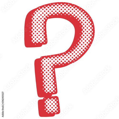 Retro Halftone Question Mark