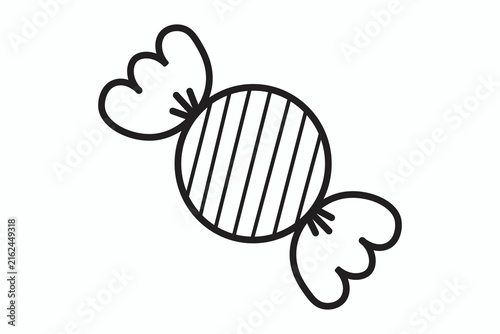Cute striped ladybug with antennae flying isolated on white background
