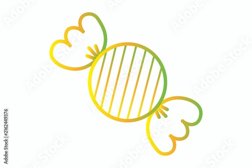Colorful dna strand with leaf antennae icon isolated on white background