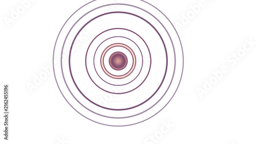 Abstract concentric circles target design element on white background