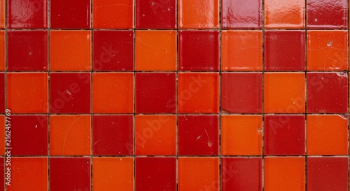 Crimson and Tangerine Tessellations: A Textured Geometric Dance