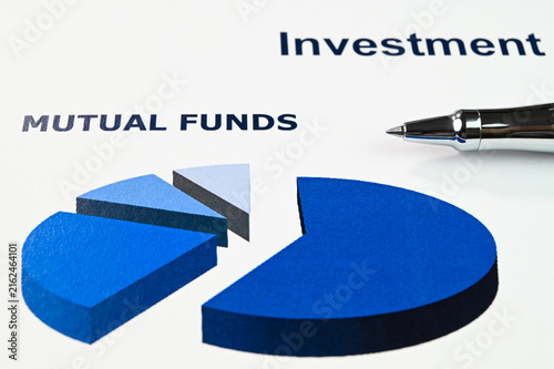 Investing in Mutual Funds. Investment report with pen.