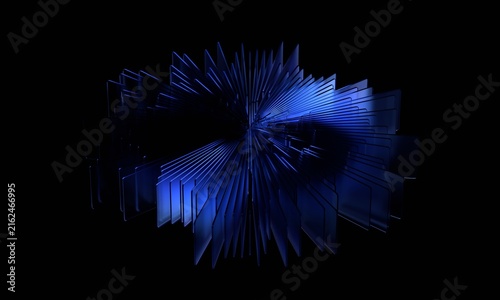 Abstract background design, futuristic glass structure, 3d render
