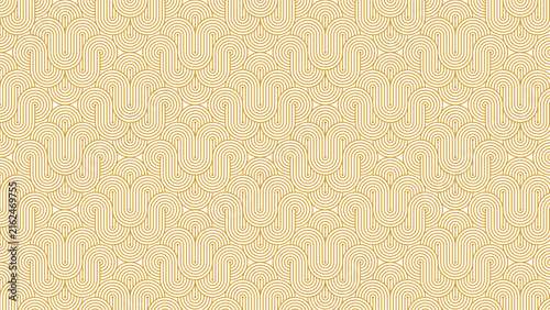 seamless pattern featuring golden arch lines.