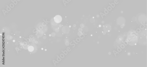 Fotografía Scattered soft white glow particles with varying sizes on transparent background