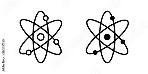 Bild auf Leinwand Atom icon line logos kit