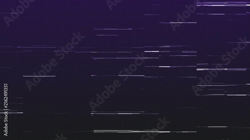 Film texture with subtle horizontal static lines and slight noise at the top and bottom for video editing Retro Purple Glitch Loop 4k video