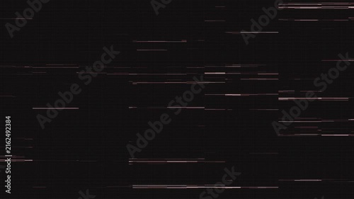Digital Scanlines - Thin horizontal streaks that evoke the visual style of old CRT monitors or vintage security camera feeds.