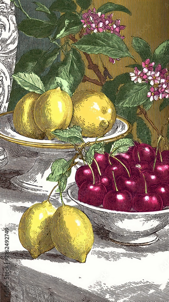 Fototapeta premium Fruits cherries mobile wallpaper