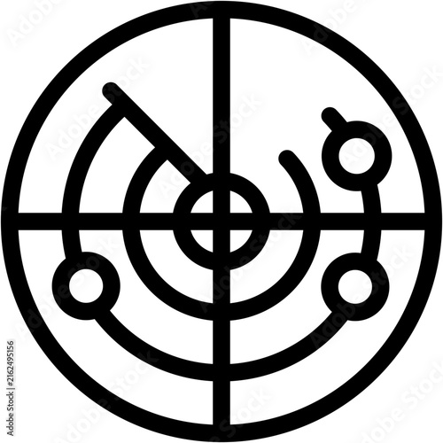 Vector Icon Radar, Tracker, Proximity, Area, Positional, Technology