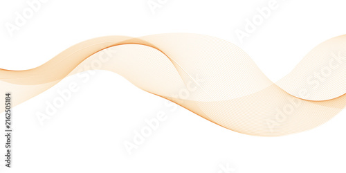 Abstract golden paper wave background and abstract gradient and gold wave curve lines. Wavy line horizontal divider outline minimalist background. White wave modern abstract background design.