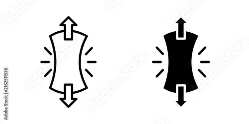 Bild auf Leinwand Stretchable icon simple symbols bundle