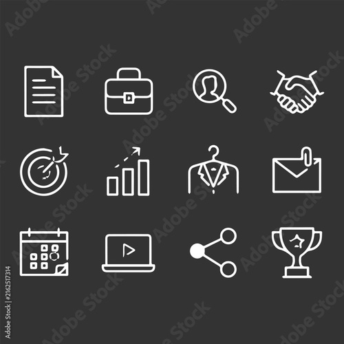 Business Icon New Design Black And White