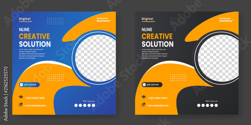 corporate business social media banner story design template. digital  business marketing web banner design