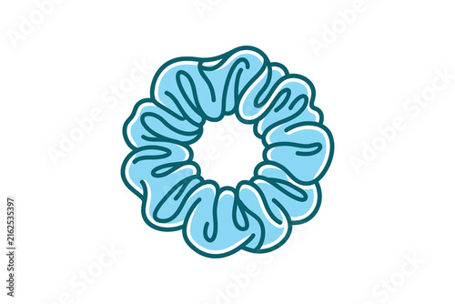 Blue Hpngr Scrunchie Vector Illustration