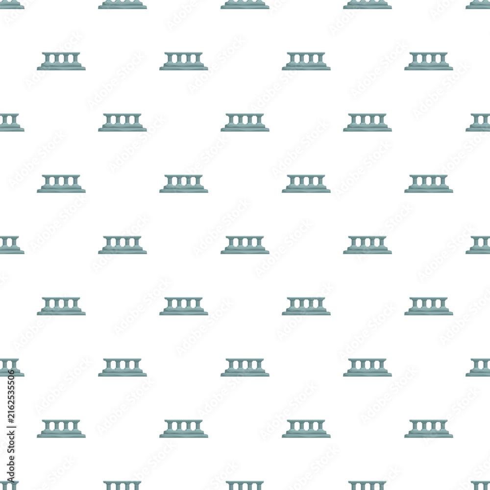 Fototapeta premium Repeating balustrade design forming a decorative architectural pattern on a white background