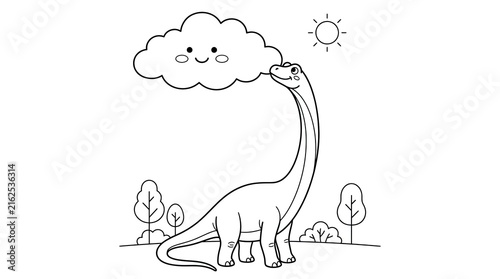 Fotografie Diplodocus Reaching for Cloud Gigapixel Art Scale Cloud Gigapixel Art Scale