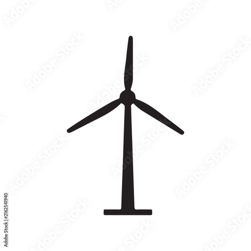 windmill icon template vector illustration. Wind turbine icon.