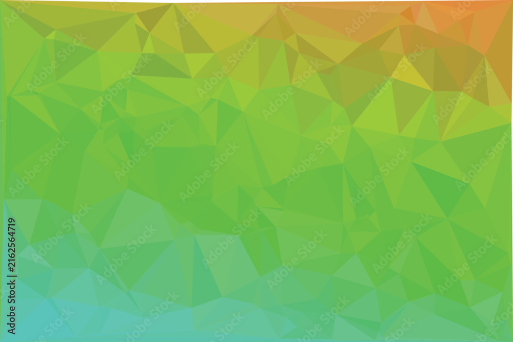 Obraz premium Low poly geometric background, with green, yellow, and teal gradient, triangles, isolated on, a white background_1.eps